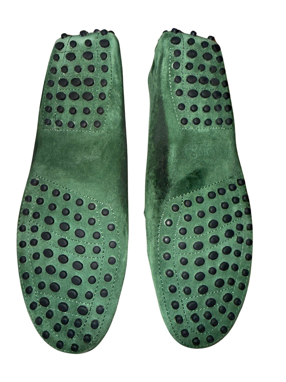 TOD’S Green Suede Comfy Driving Loafers 7.5 - Picture 11 of 16
